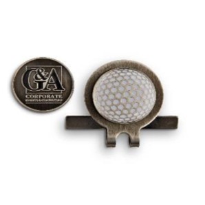 Hat Clip w/Golf Ball Designed Ball Marker