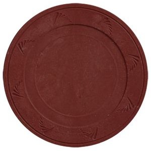 Closeout: Red solid color 10 gram clay poker chips with recess - Blank