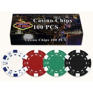 100 11.5 gram Dice Poker Chips in Gift/Retail Box