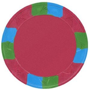 Closeout: Red 10 gram clay poker chips with recess - Blank