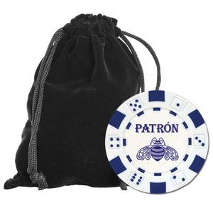 Chip Set w/Velveteen Carry Pouch - 25 Hot-Stamped Chips