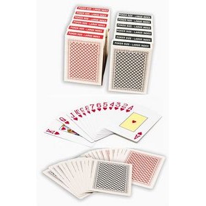 144 Decks value priced plastic coated paper playing cards - Poker size, large index