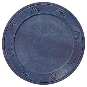 Closeout: Blue solid color 10 gram clay poker chips with recess - Blank