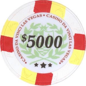 Closeout: White Casino Davinci 10 gram clay poker chips