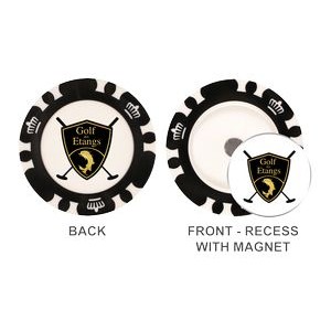 Custom Removable Golf Ball Marker w/Magnetic Poker Chip