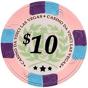 Closeout: Pink Casino Davinci 10 gram clay poker chips