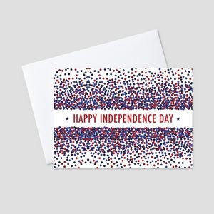 Colors of Independence July Fourth Greeting Card