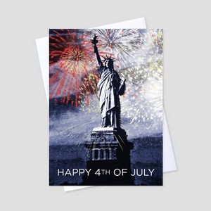 Lady Liberty July Fourth Greeting Card