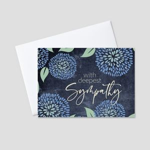 Floral Design Sympathy Greeting Card