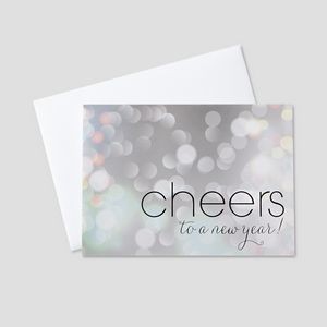 Bubbly Cheers New Year Greeting Card