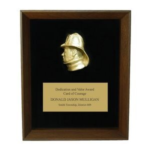 Fire Fighter Shadow Frame Plaque