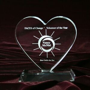 Heart Award w/Base (6 3/4"x6 3/4")