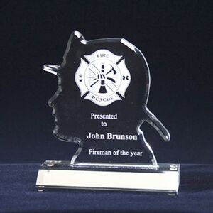 Acrylic Fire Fighter Award (9 1/2"x10 3/4")