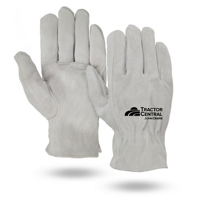 Gray Suede Cowhide Leather Gloves