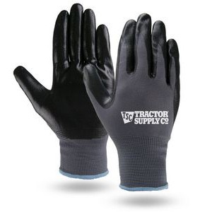 Black & Gray Palm Dipped Gloves