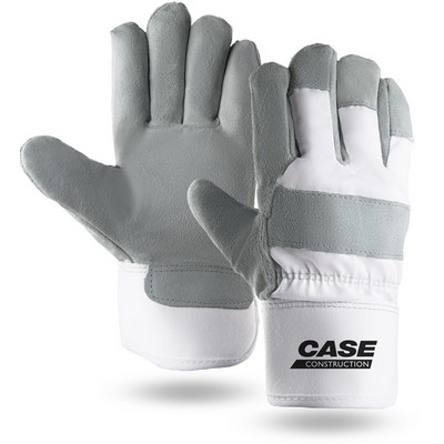 White Suede Cowhide Leather Palm Gloves