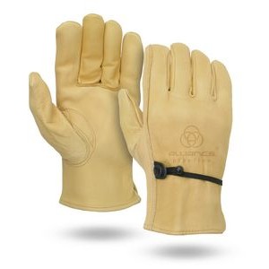 Premium Cowhide Leather Gloves w/Strap