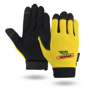 Touchscreen Yellow Mechanics Gloves