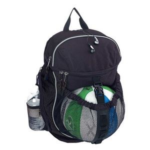 Sport Backpack w/Leather-Like Bottom (14