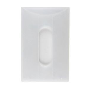 3.63" x 2.31" Clear Blank Rigid Holder with 2 Thumb Slots