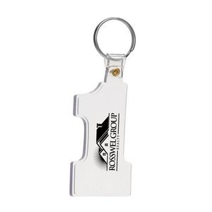 1 Color Number One Shaped Soft Plastic Key Tags