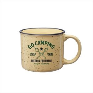 13 oz. Ceramic Campfire Custom Coffee Mug w/ 2 Color Imprint