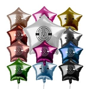 18" Star-Shaped Mylar Balloon 1 Color 1 Side