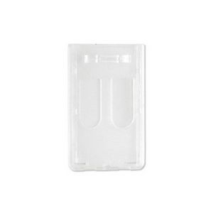 2.15" x 3.44" (V) Imprinted Vert Frosted Molded Polycarbonate 2-Card Dispenser