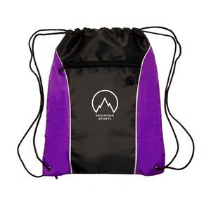 COLOR FLASH Drawstring Backpacks w/ 1 Colour Imprint