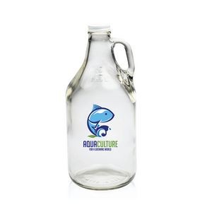 64 oz. Clear Glass Beer Growlers (Full color)