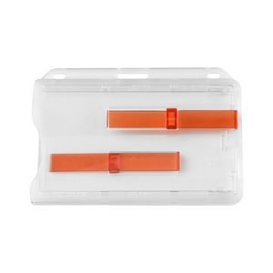 3.58" X 2.46" (H) Imprinted Horiz. Frosted Molded Polycarbonate 2Crd Dispenser