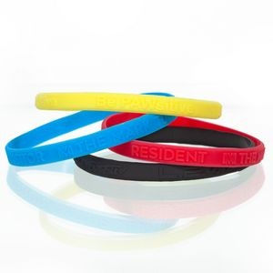 1/4" Embossed Silicone Wristbands