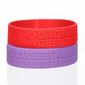 3/4" Embossed Silicone Wristbands