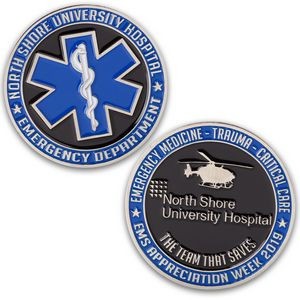 2.5" 4 Colors 2 Sided Zinc Challenge Coins