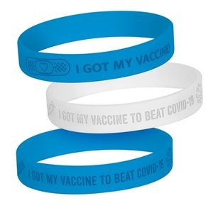 COVID-19 Vaccine Embossed Silicone Bands