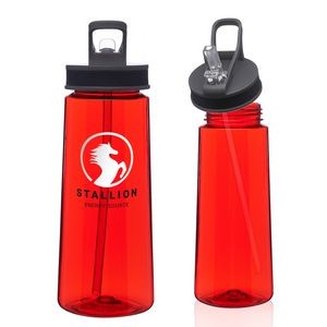 22 oz. Jog Sports Water Bottles with Straw 2 Color Imprint