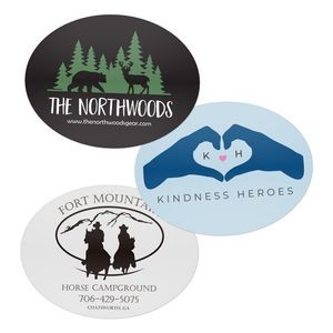 3" x 4" Oval Water-resistant Stickers