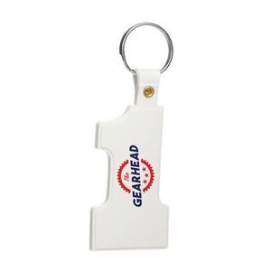 2 Color Number One Shaped Soft Plastic Key Tags