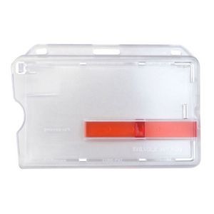 Frosted Rigid Horiz. Card Dispenser with Red Extractor Slide