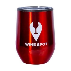 12 oz. Divvy Stainless Steel Stemless Wine Glass w/ 1 Color