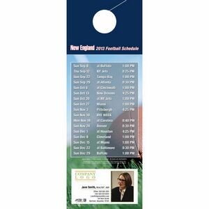 New England Pro Football Schedule Door Hanger (4"x11")