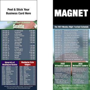 Seattle Pro Football Schedule Peel & Stick Magnet (3 1/2"x8 1/2")