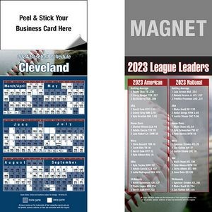 Peel and Stick Cleveland Pro Baseball Schedule Magnet (3 1/2"x8 1/2")