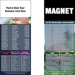 Chicago Pro Football Schedule Peel & Stick Magnet (3 1/2"x8 1/2")