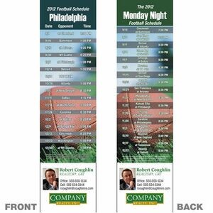 Philadelphia Pro Football Schedule Bookmark (2 1/4"x8 1/2")