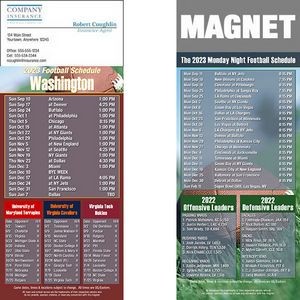 Washington Football Schedule Magnet (3 1/2"x8 1/2")