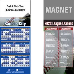 Peel and Stick Kansas City Pro Baseball Schedule Magnet (3 1/2"x8 1/2")