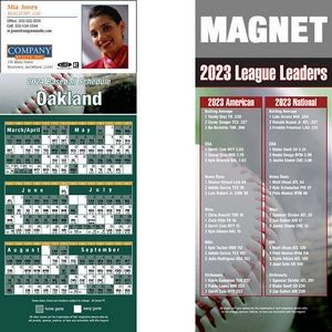 Oakland Pro Baseball Schedule Magnet (3 1/2"x8 1/2")