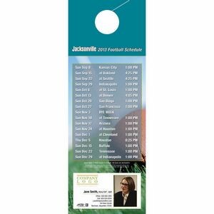 Jacksonville Pro Football Schedule Door Hanger (4"x11")