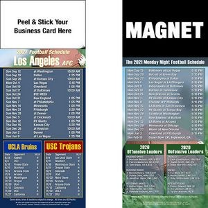 Los Angeles Pro Football Schedule Peel & Stick Magnet (3 1/2"x8 1/2")
